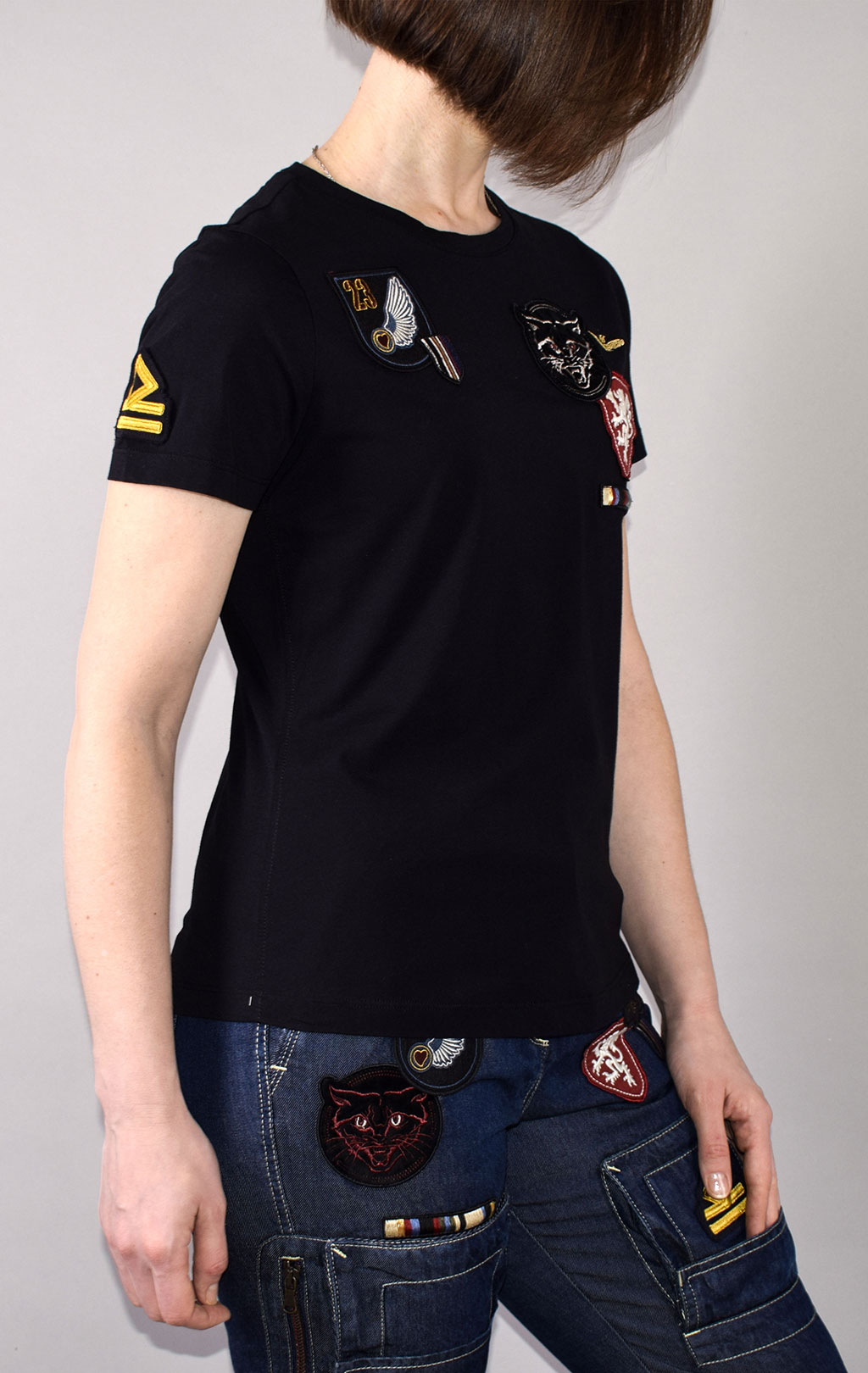 Женская футболка AERONAUTICA MILITARE SS 21/PT nero (TS 1878) 