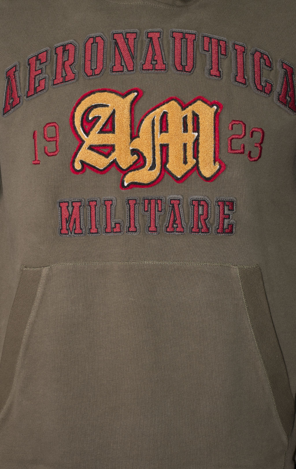 Толстовка с капюшоном AERONAUTICA MILITARE FW 24/25/TR olive night/black (FE 1933) 