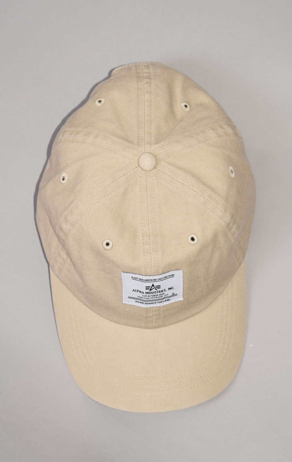 Бейсболка ALPHA INDUSTRIES BATTLEWASH CAP SS 23 vintage khaki 