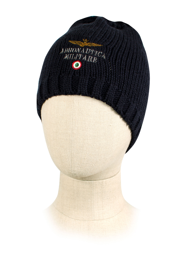 Шапка вязаная AERONAUTICA MILITARE blue navy (HA 925)