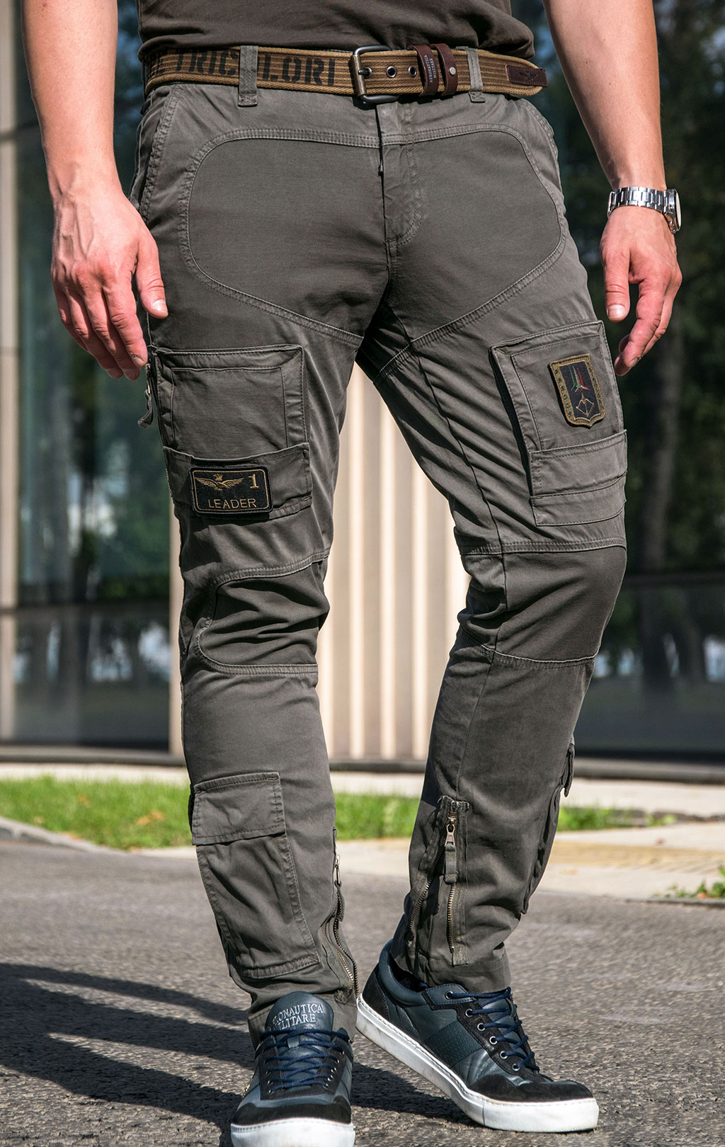 Брюки-карго AERONAUTICA MILITARE ANTI-G плотные FW 23/24/AL brown (PA 1557) 