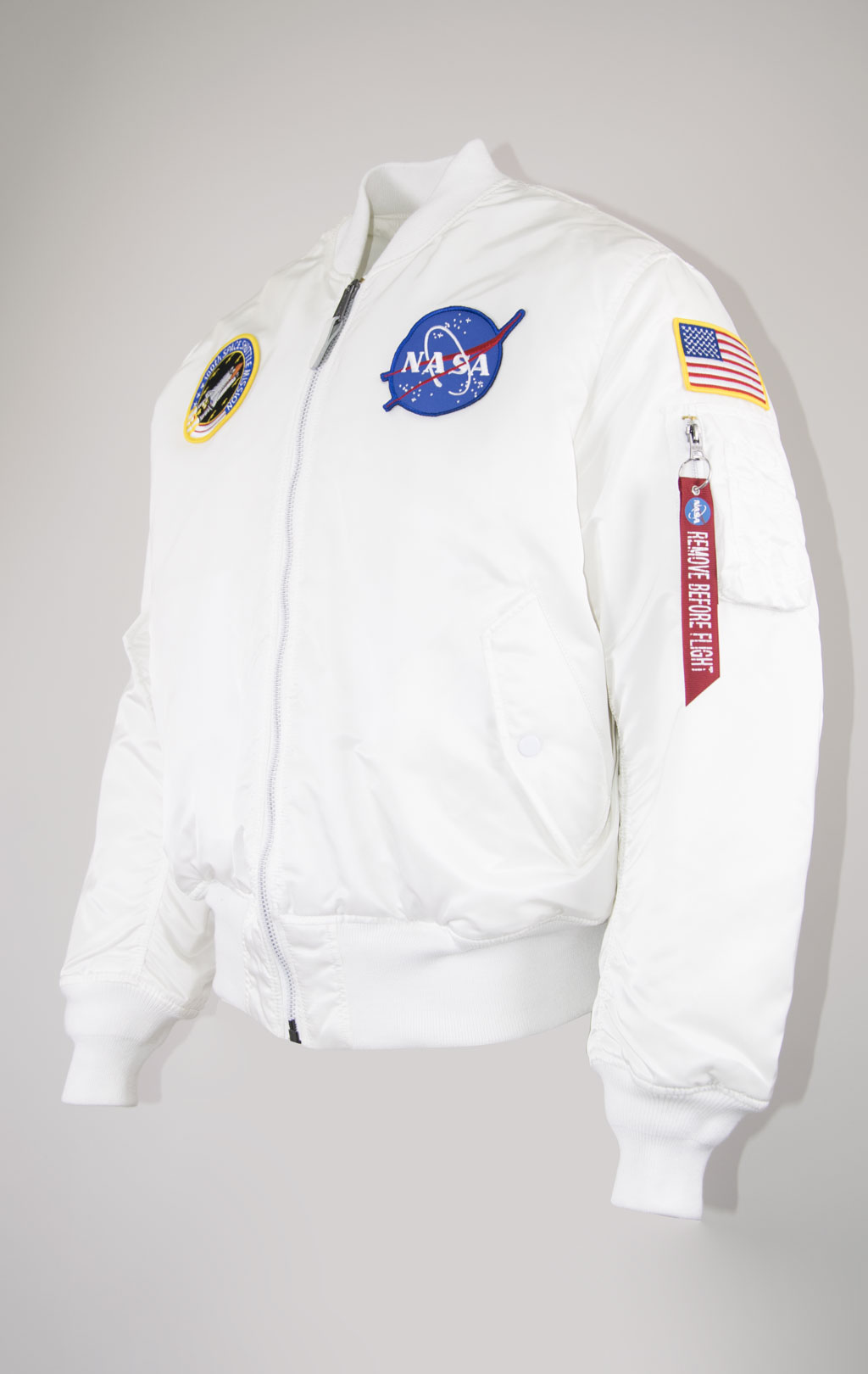 Бомбер ALPHA INDUSTRIES NASA MA-1 original fit white 