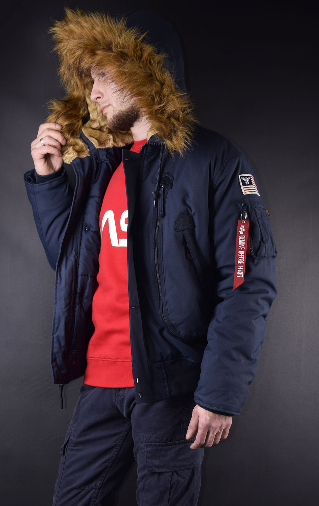 Аляска короткая ALPHA INDUSTRIES POLAR SV big size rep. blue 