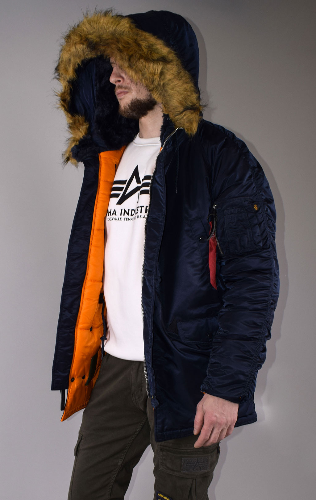 Аляска ALPHA INDUSTRIES SLIM FIT GEN-I N-3B rep. blue/orange 