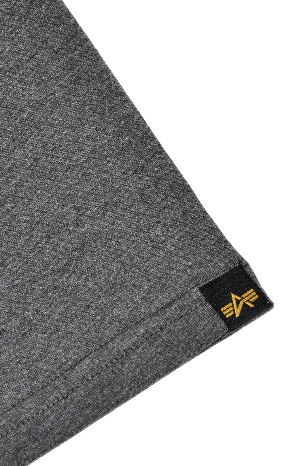 Футболка ALPHA INDUSTRIES BASIC T SMALL LOGO big size charcoal heather/white 