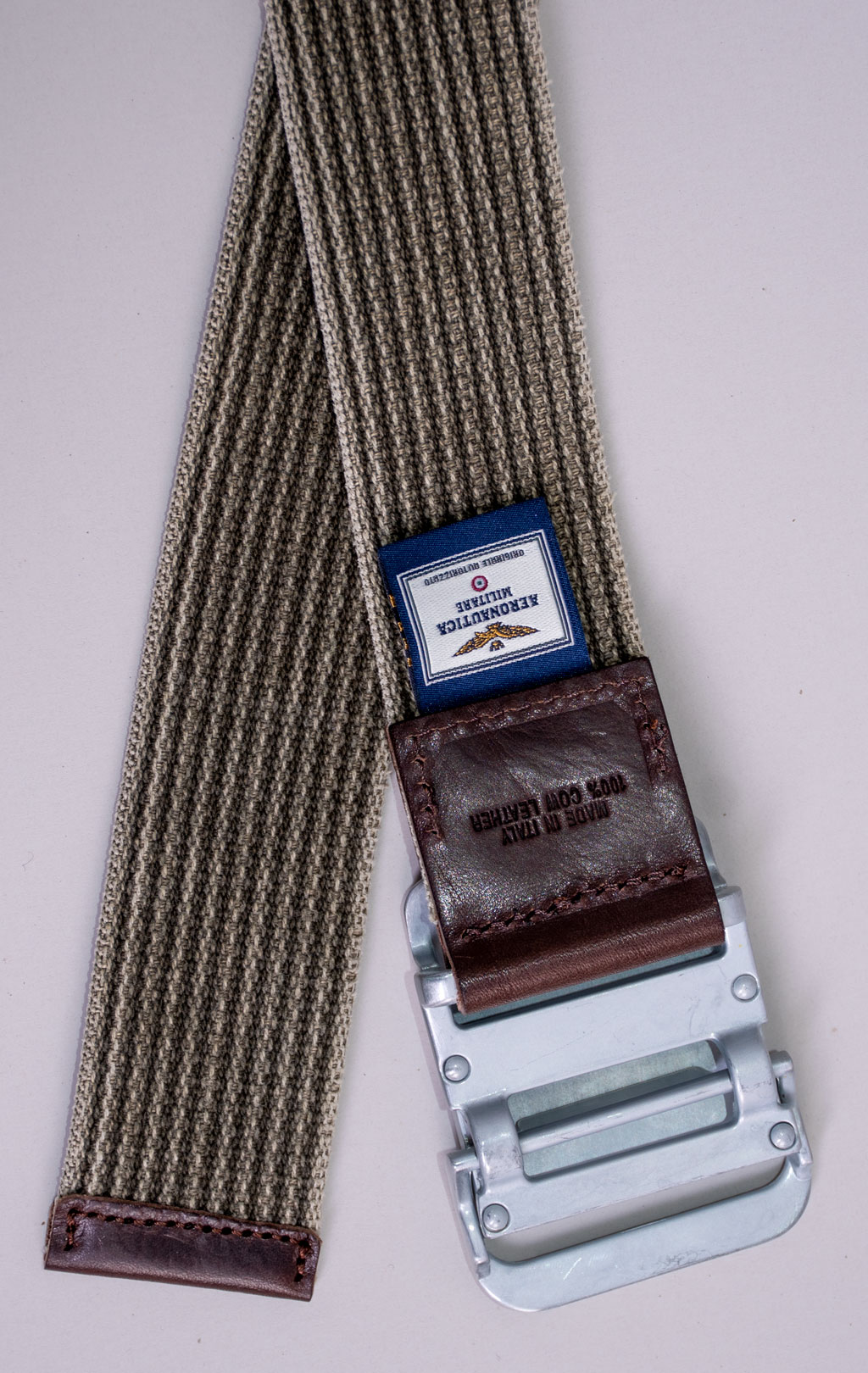 Ремень текстиль/кожа AERONAUTICA MILITARE FW 26/27/IT green musk (CI 0319) 