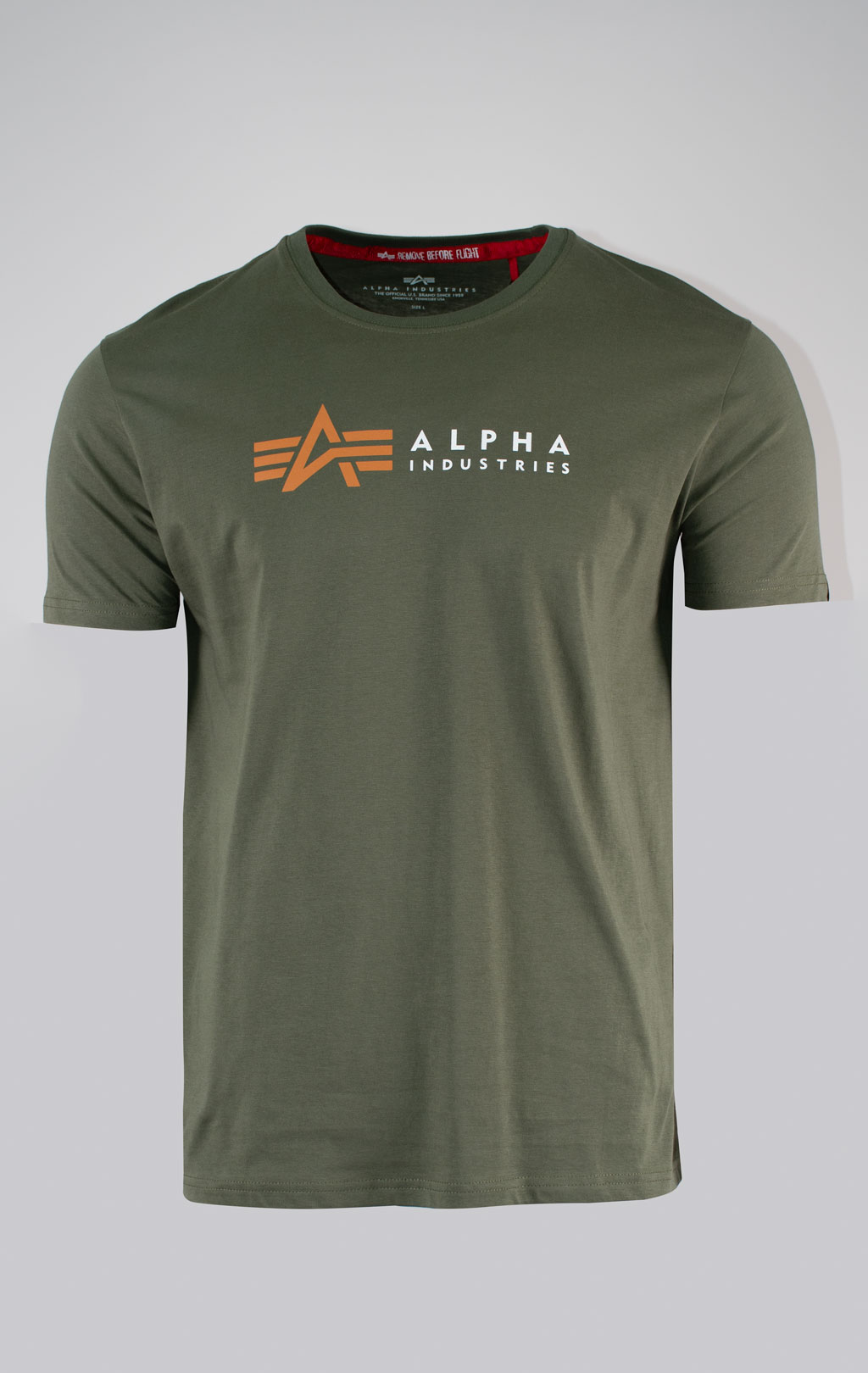 Футболка ALPHA INDUSTRIES ALPHA LABEL T dark olive 