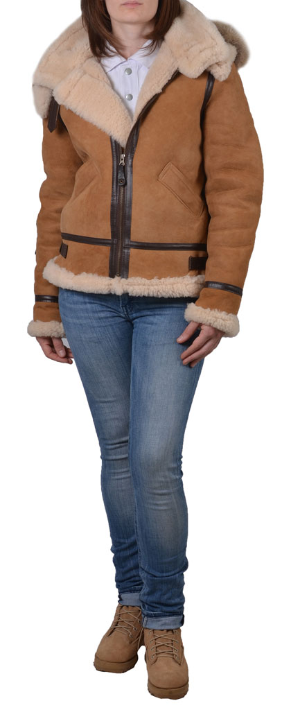 Куртка-пилот COCKPIT жен. B-3 Hooded Bomber кожан. tan (W72N300) Куртка-пилот COCKPIT жен. B-3 Hooded Bomber кожан. tan (W72N300)