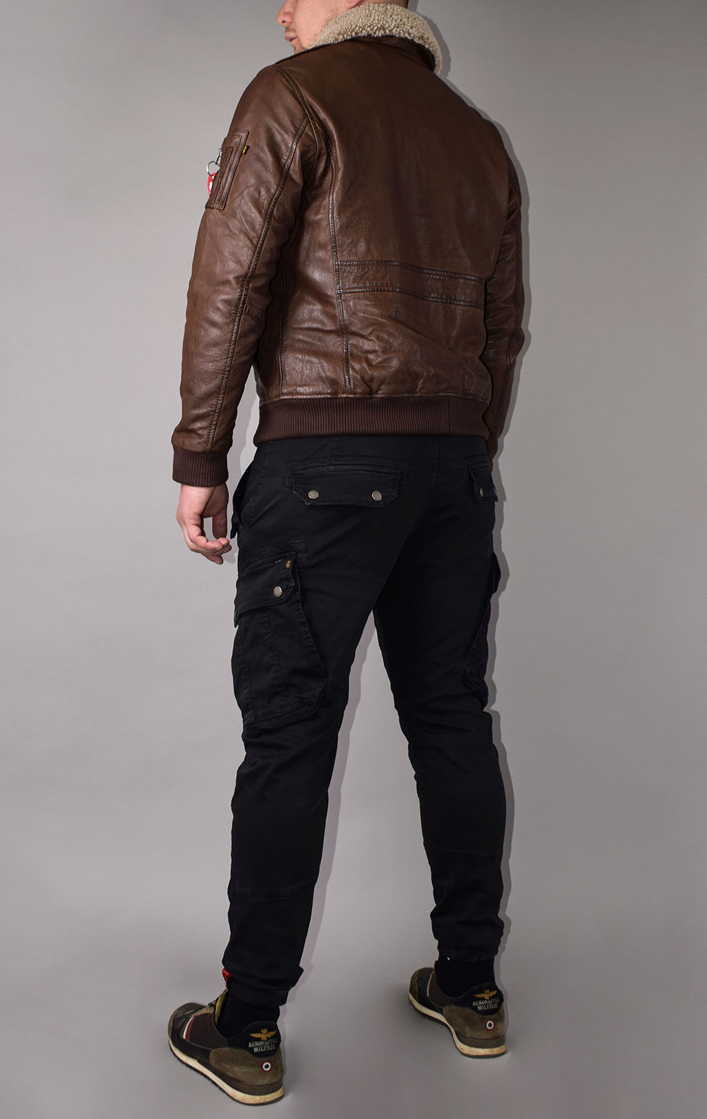 Куртка-пилот ALPHA INDUSTRIES G-1 кожа brown 