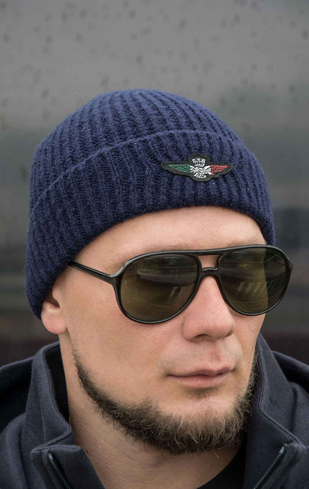 Шапка вязаная AERONAUTICA MILITARE FW 21/22/CN blue navy (CU 034) 