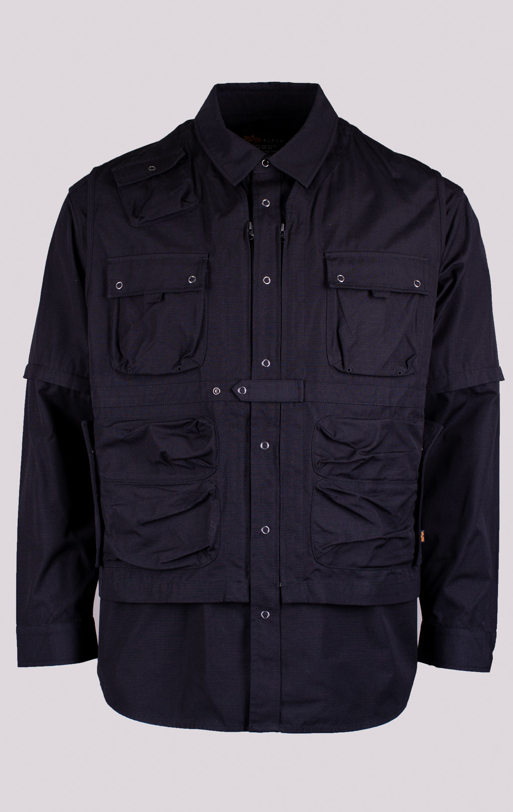 Ветровка трансформер ALPHA INDUSTRIES C-1 MOD SHIRT JACKET SS 24 m black 
