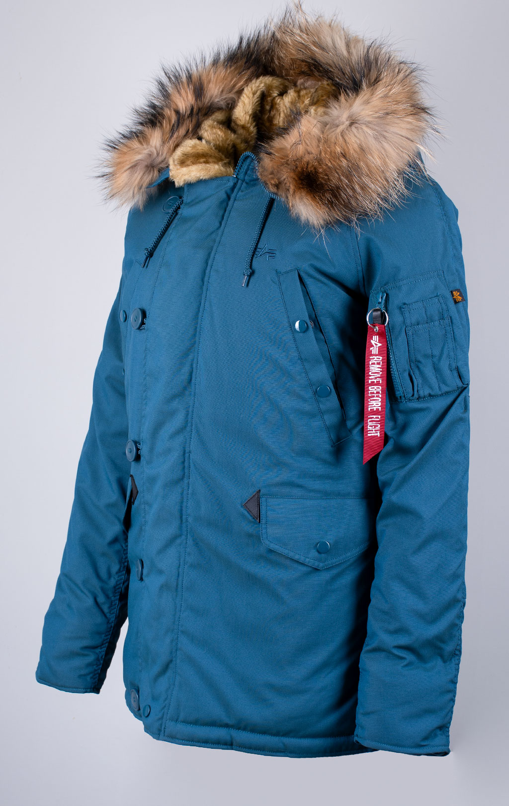 Аляска ALPHA INDUSTRIES EXPLORER натур. мех blue bold 