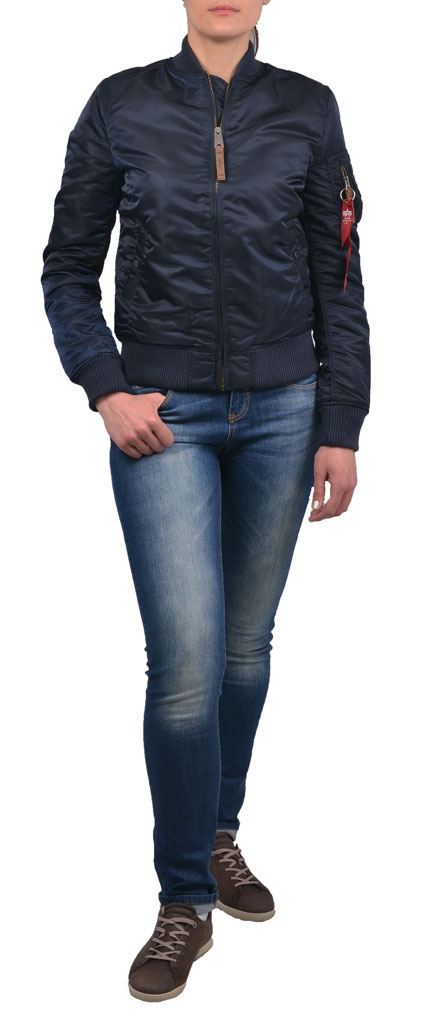 Куртка-бомбер лётная ALPHA INDUSTRIES жен. VF 59 MA-1 rep. blue Куртка-бомбер лётная ALPHA INDUSTRIES жен. VF 59 MA-1 rep. blue