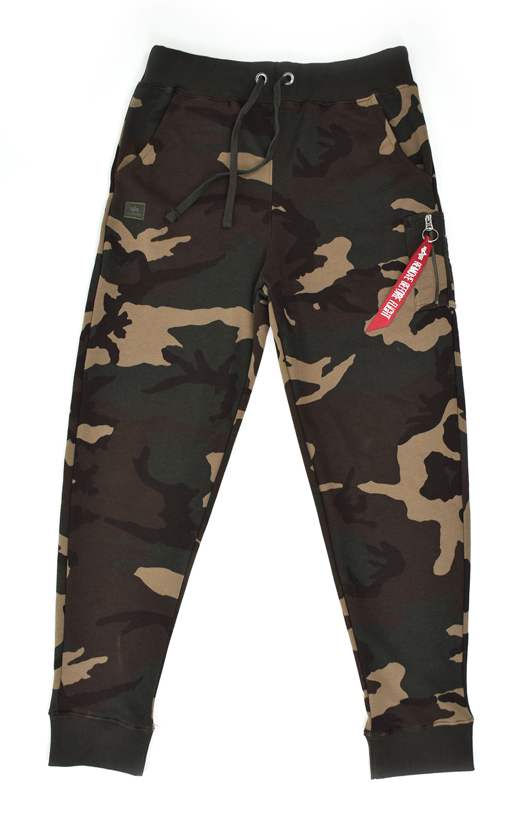 Брюки спортивные джоггеры ALPHA INDUSTRIES X-FIT CARGO camo woodland 