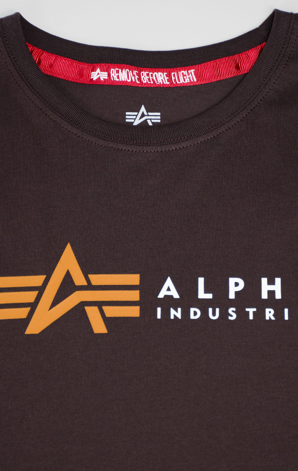 Футболка ALPHA INDUSTRIES ALPHA LABEL T hunter brown 