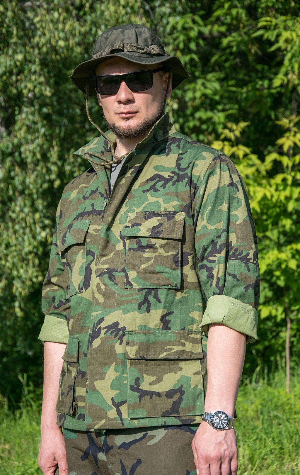 Китель полевой BDU хлопок Rip-Stop camo woodland США