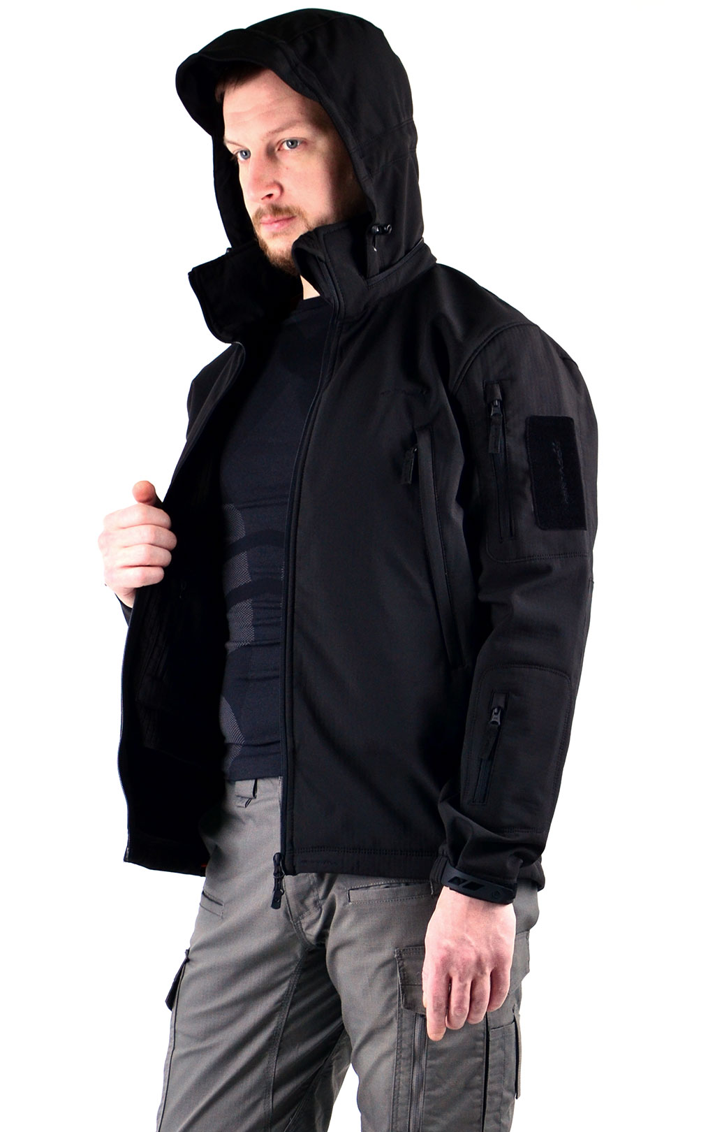 Куртка тактическая softshell Pentagon мембрана ARTAXES big size Soft Shell black 08011 