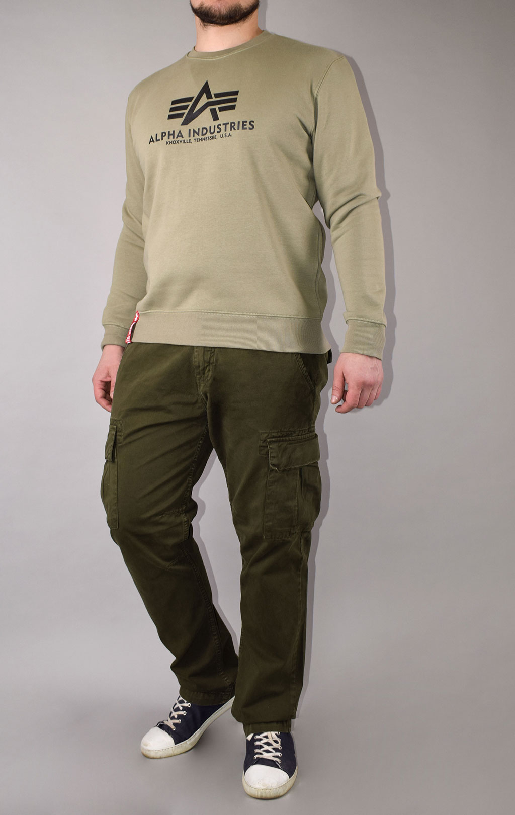 Свитшот ALPHA INDUSTRIES BASIC SWEATER olive 