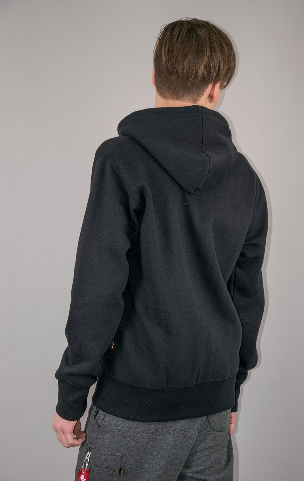 Толстовка ALPHA INDUSTRIES BIG A CLASSIC ZIP HOODY black 