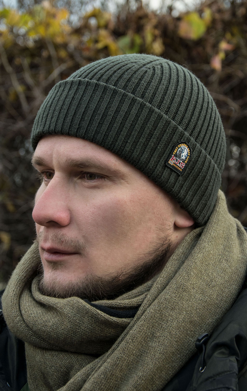 Шапка вязаная PARAJUMPERS RIB HAT FW 20/21 sycamore 