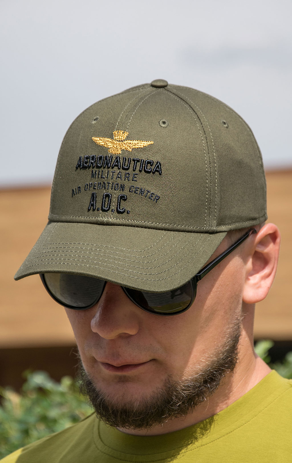 Бейсболка AERONAUTICA MILITARE FW 21/22/CN verde militare (HA 1090)