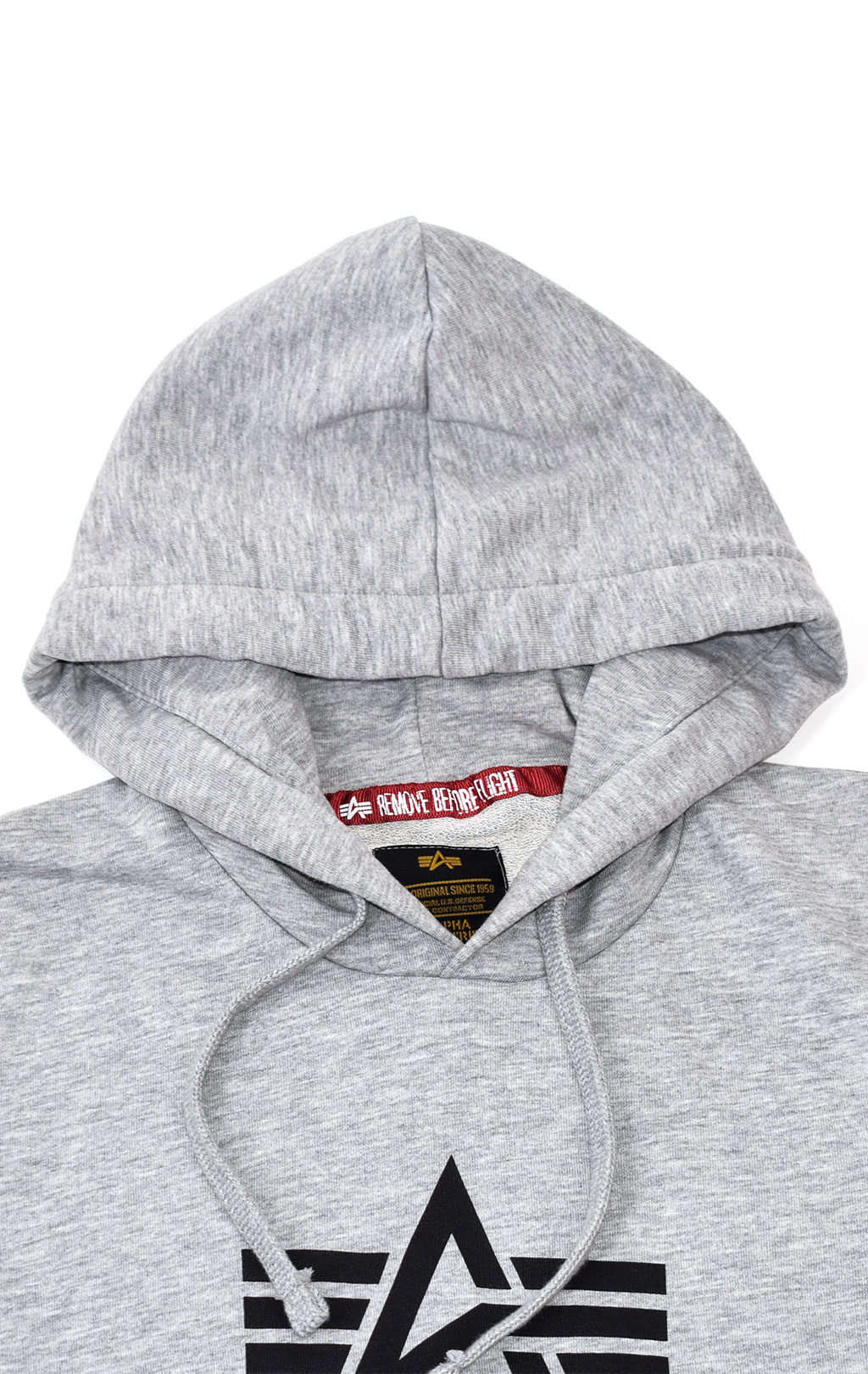 Футболка с капюшоном ALPHA INDUSTRIES BASIC T Hooded grey heather 