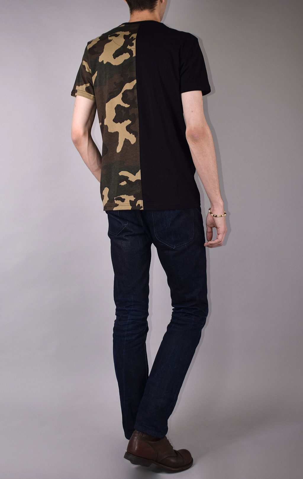 Футболка ALPHA INDUSTRIES CAMO HALF T camo woodland 65 