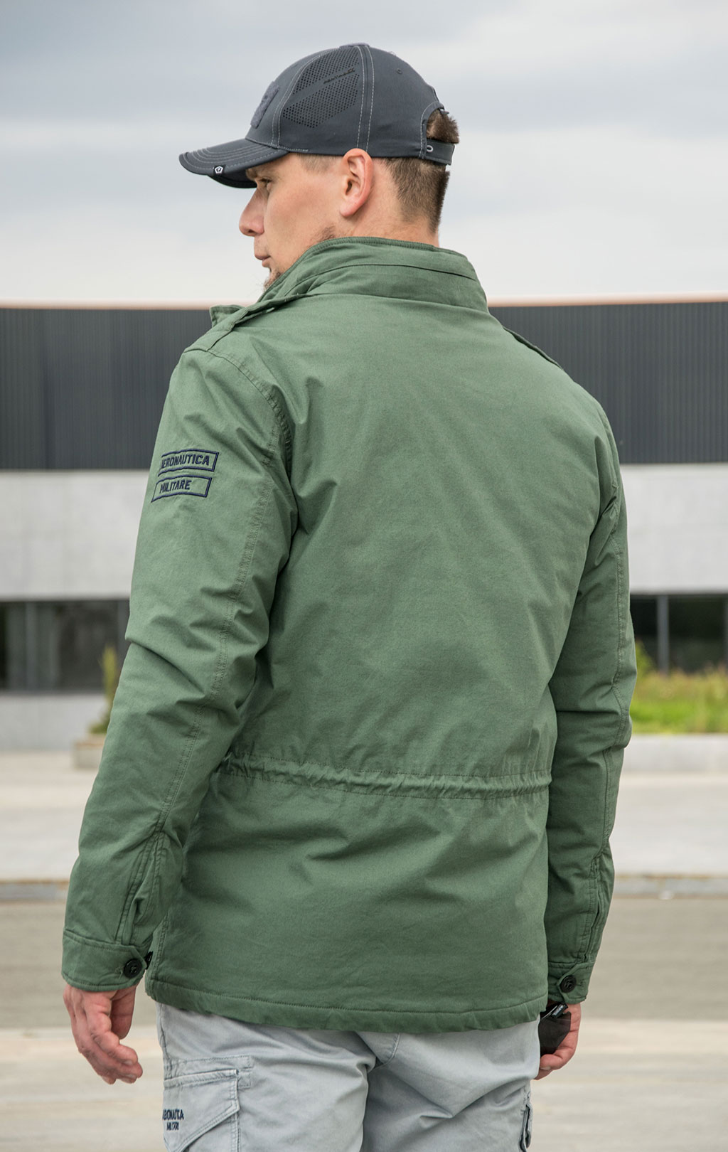 Куртка AERONAUTICA MILITARE M-65 SS 23 m/TR verde mililtare (AB 2058) 