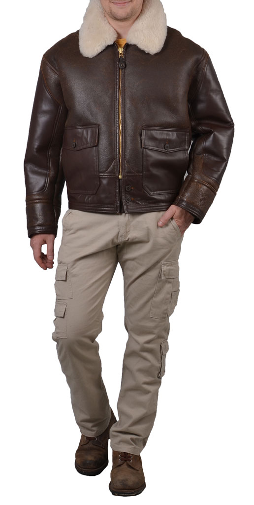 Куртка COCKPIT AN-J-4 Shearling кожа brown (Z42633) 