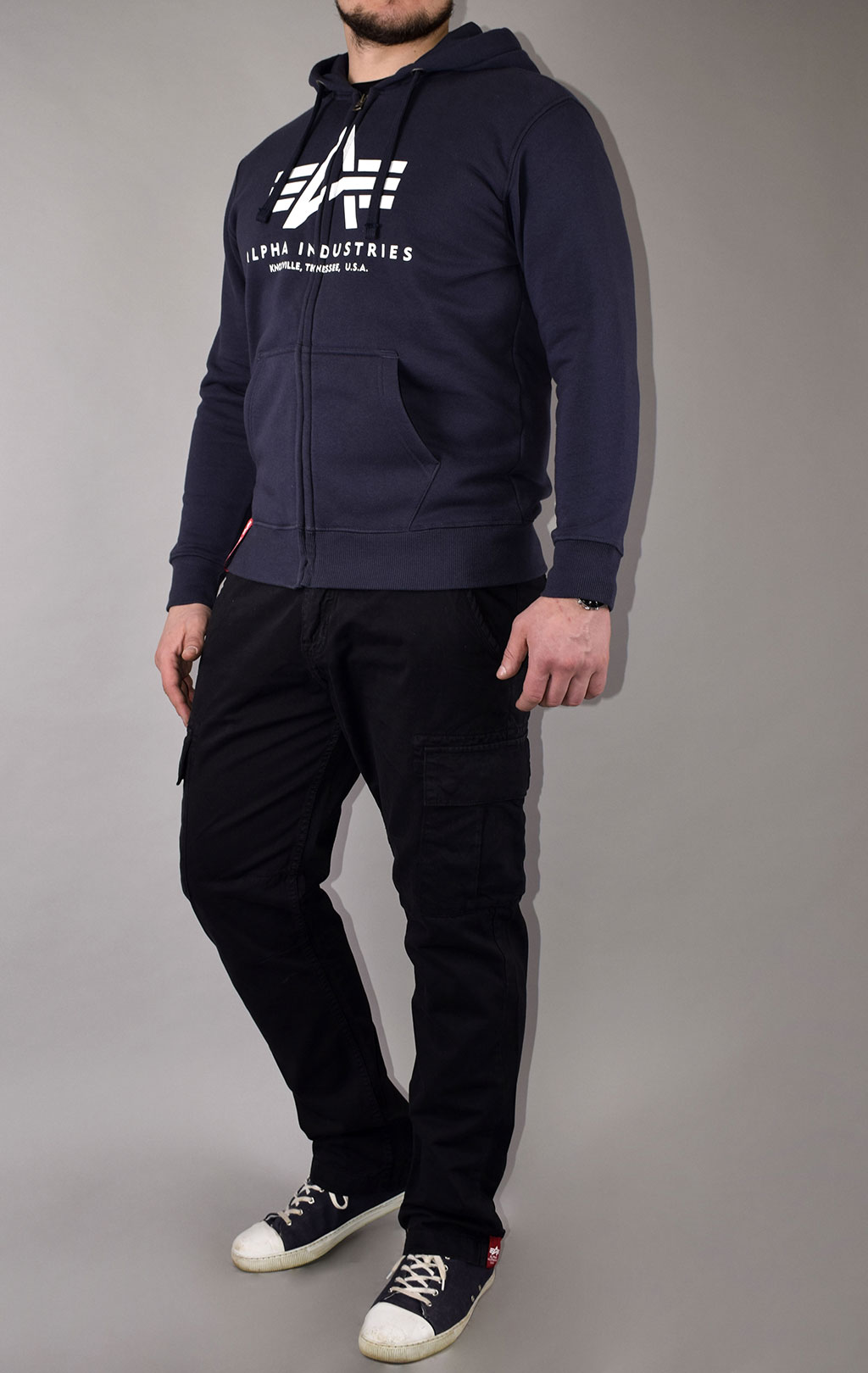 Толстовка ALPHA INDUSTRIES BASIC ZIP HOODY navy 