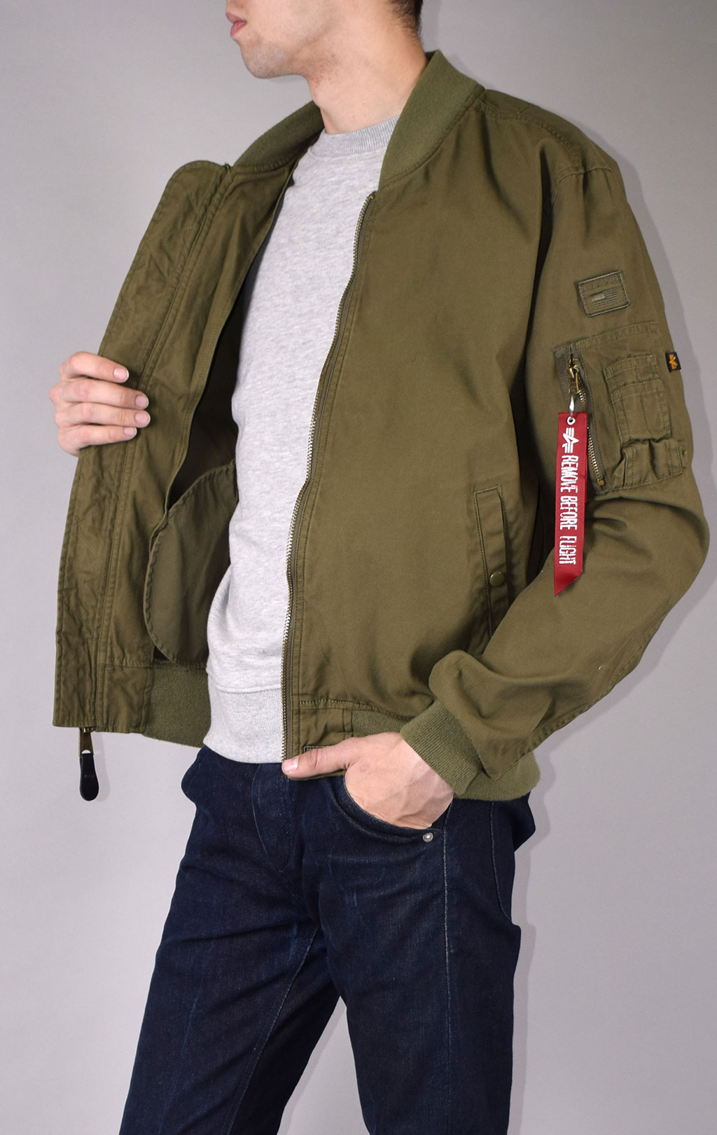 Ветровка-бомбер ALPHA INDUSTRIES GROUND CREW MA-1 burnt olive 