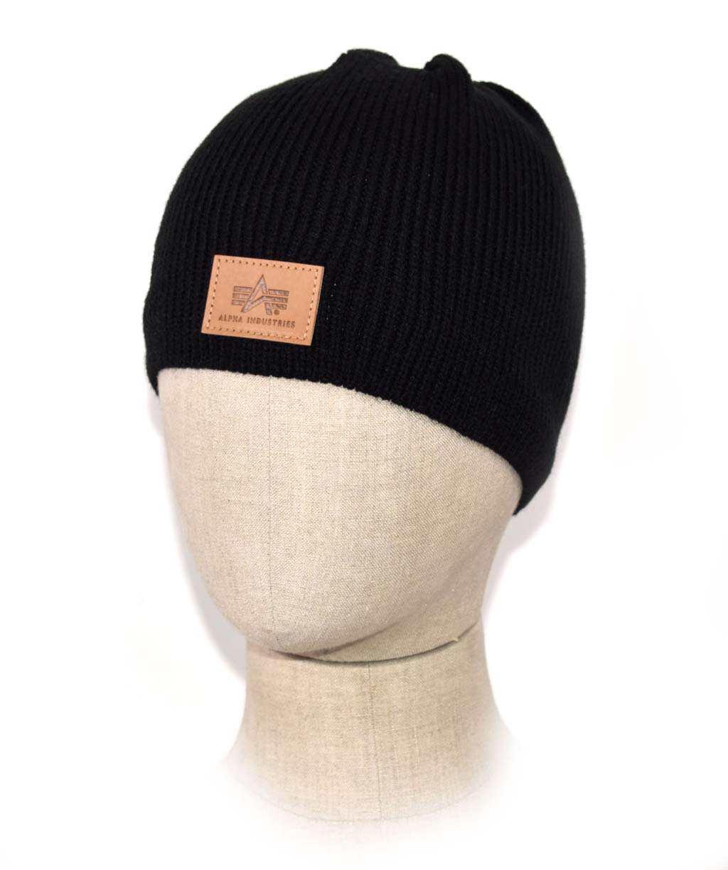 Шапка ALPHA INDUSTRIES KNIT BEANIE black 