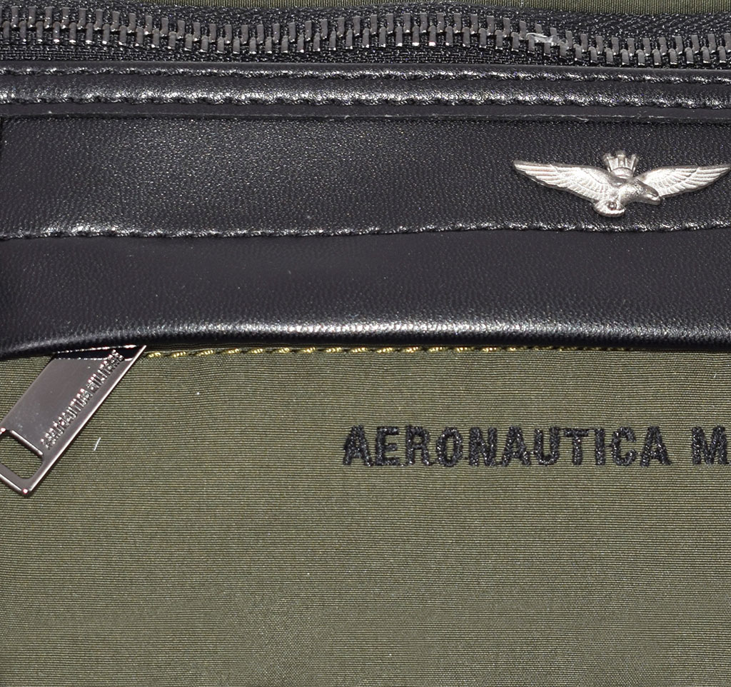 Сумка поясная AERONAUTICA MILITARE SS 20/CN verde militare/nero (BO 1037) 