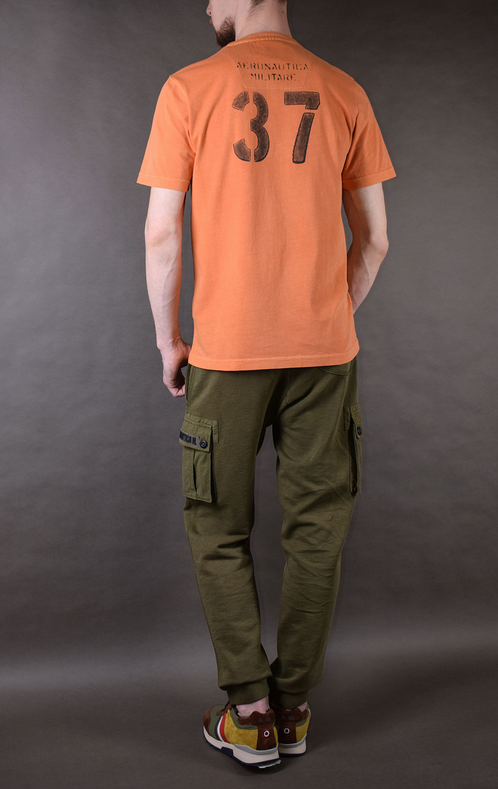 Футболка AERONAUTICA MILITARE SS19 arancio chiaro (TS 1626) 