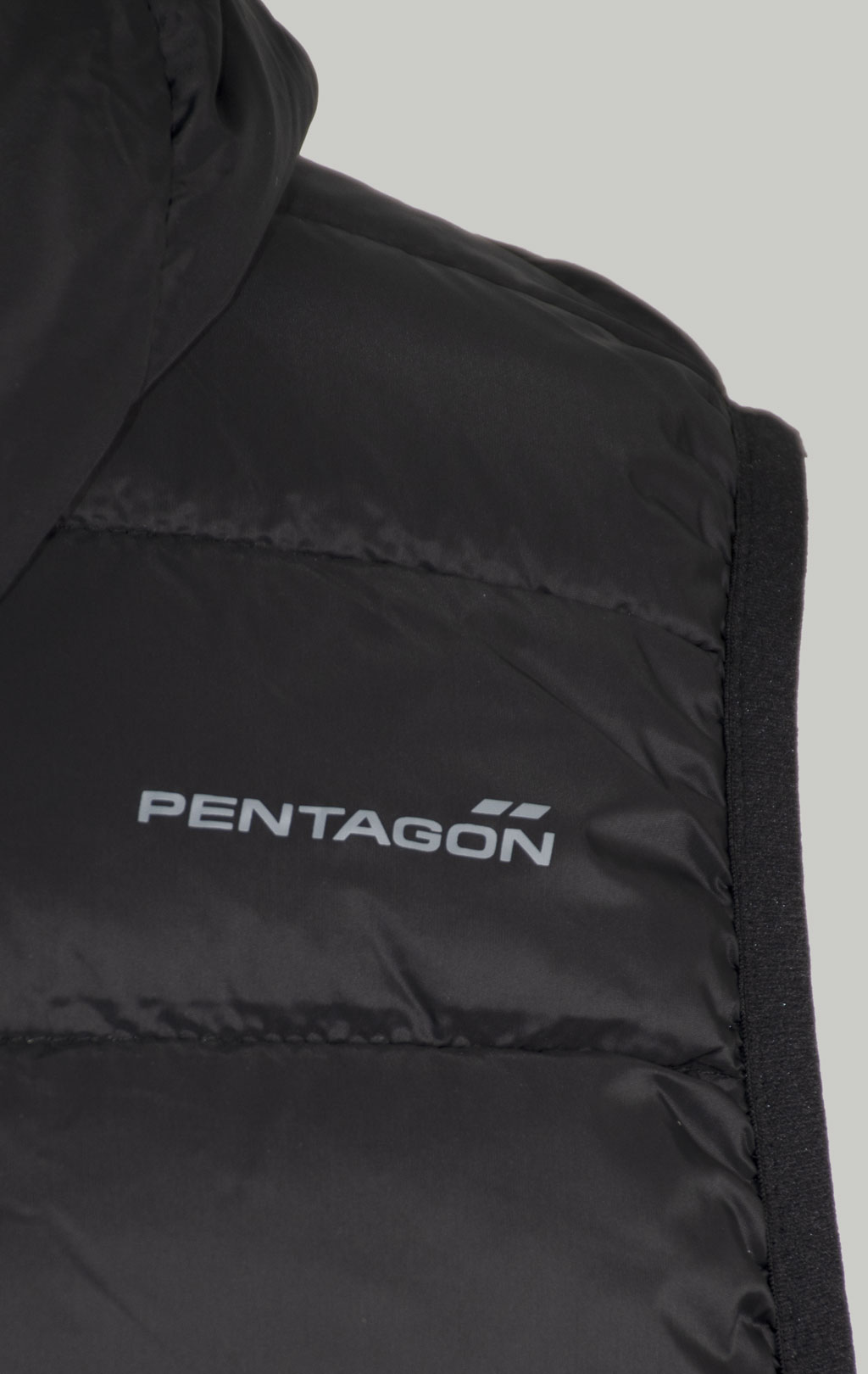 Жилет утеплённый Pentagon AURORA нейлон с капюшоном black 04011 