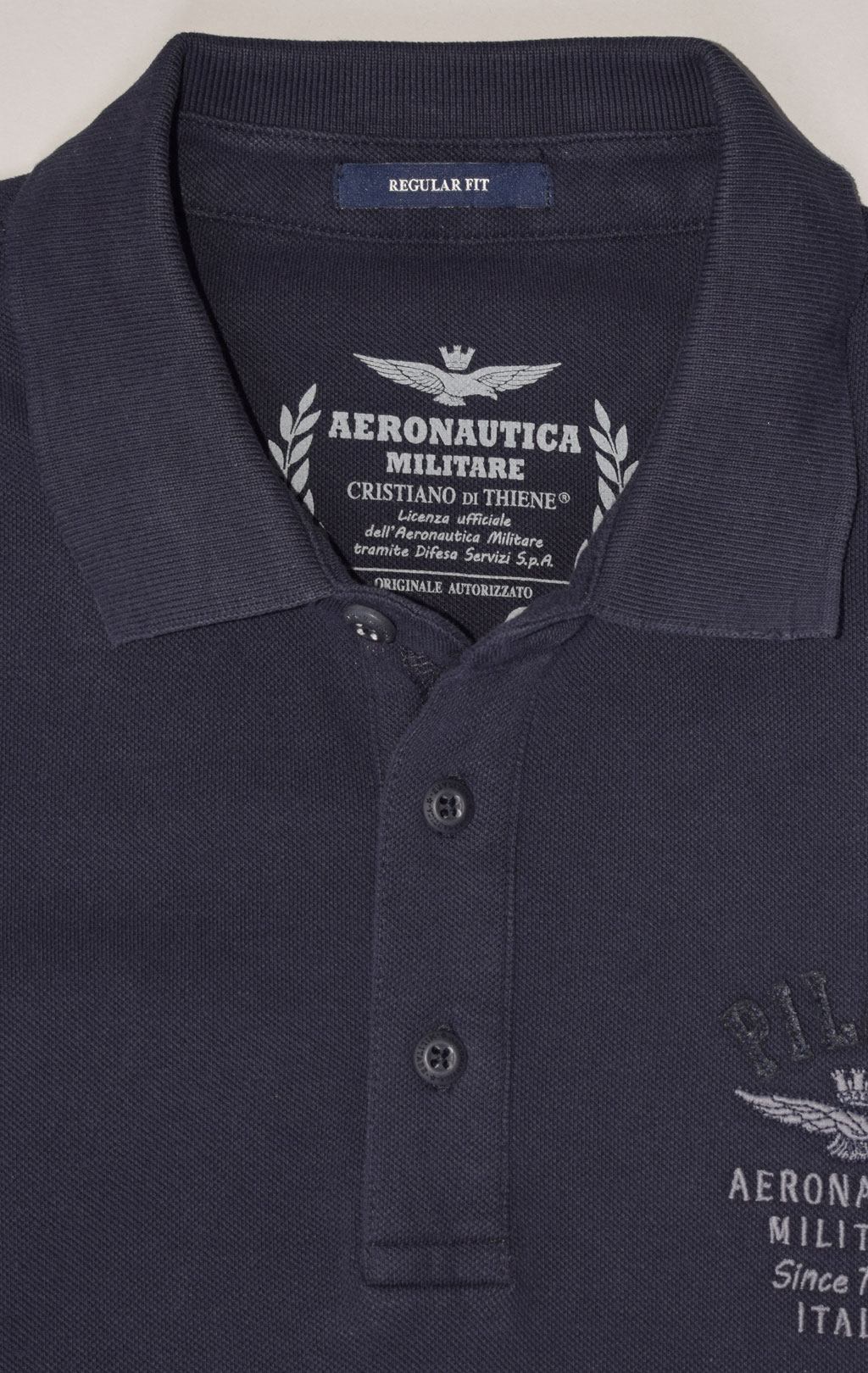 Футболка-поло AERONAUTICA MILITARE big size SS 23/TR blue navy (PO 1699) 