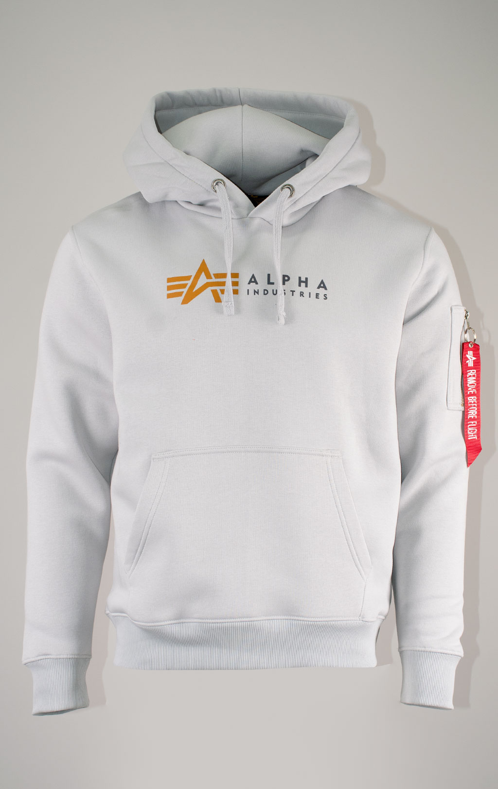 Толстовка ALPHA INDUSTRIES ALPHA LABEL HOODY pastel grey 