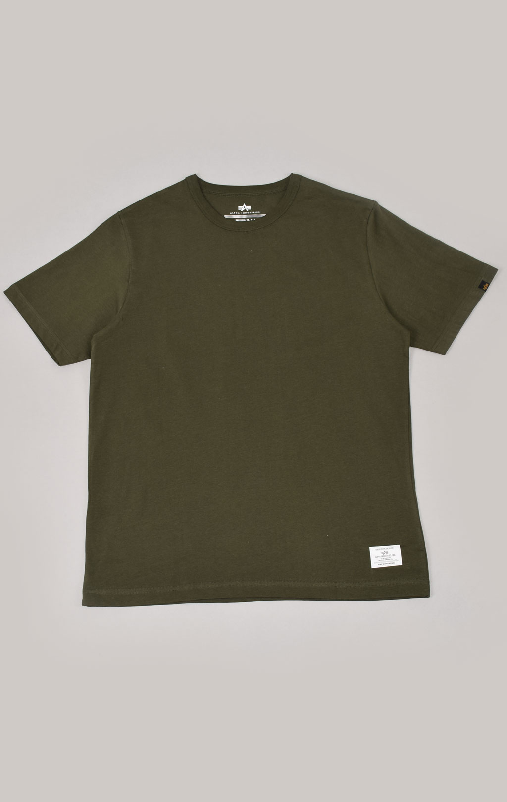 Футболка ALPHA INDUSTRIES ESSENTIAL TEE плотная FW 21/22 olive 