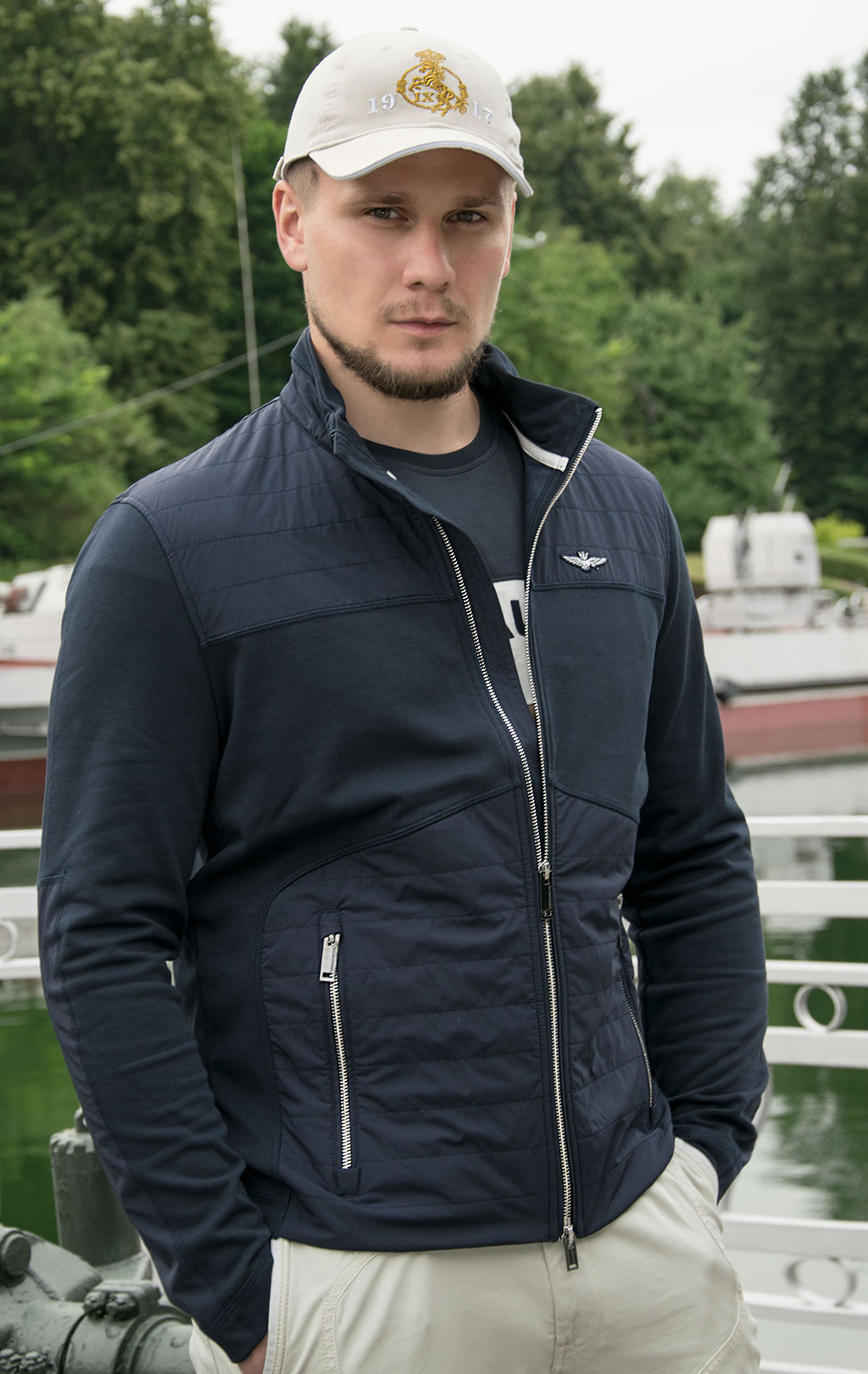 Куртка AERONAUTICA MILITARE SS 20/CN blue navy (AF 395) 