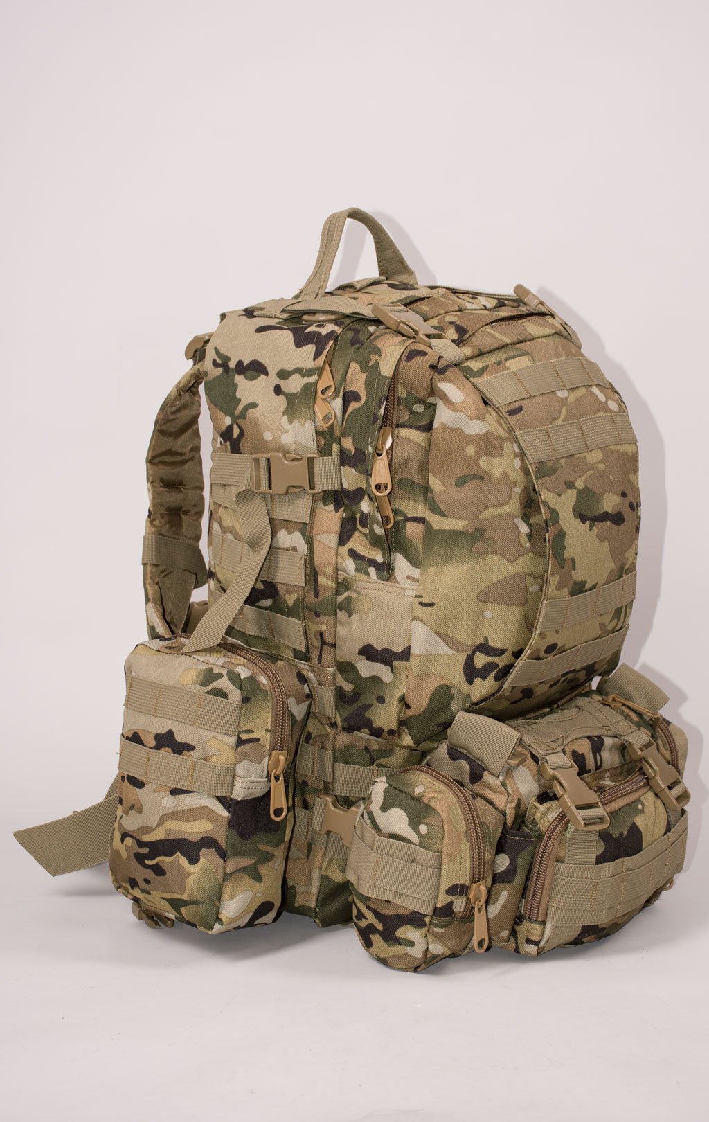 Рюкзак тактический ASSAULT 60L с поясной сумкой + 2 подсумка multicam BS-016 Китай