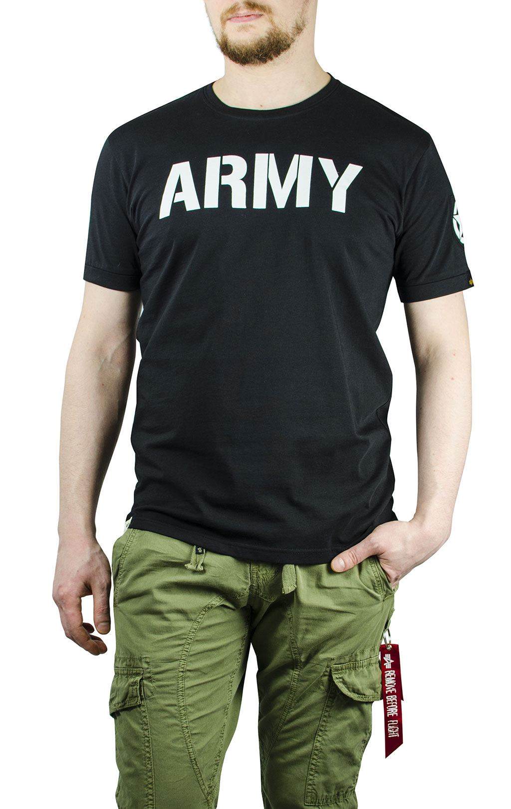 Футболка ALPHA INDUSTRIES ARMY T black 