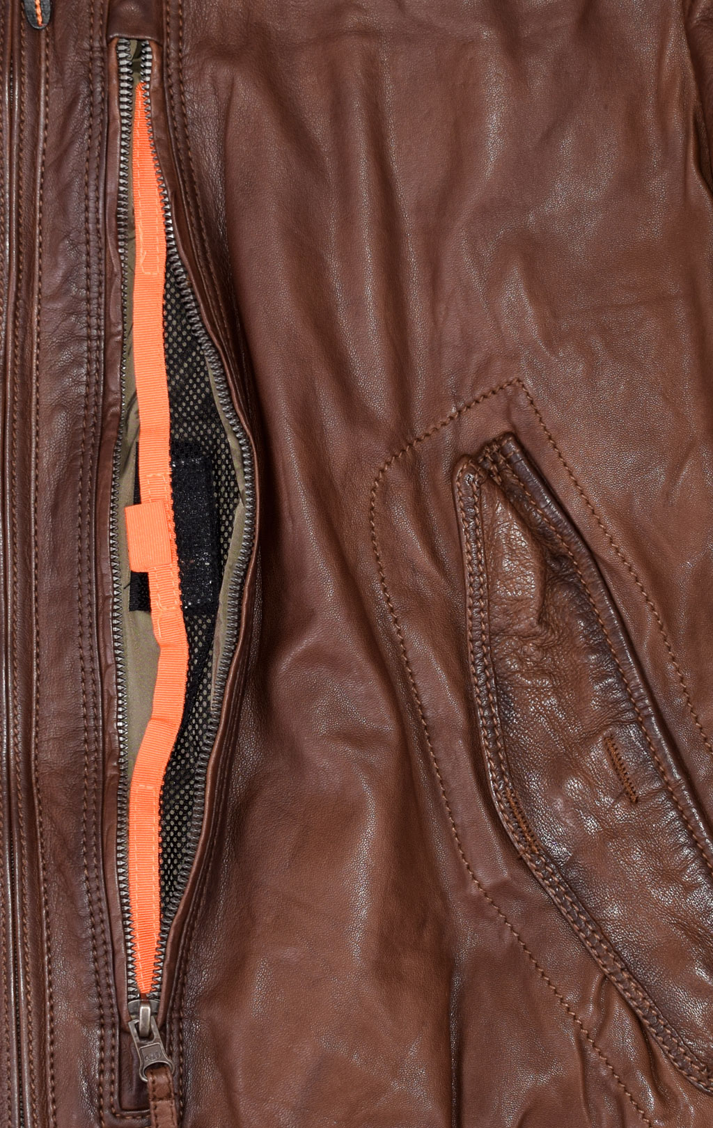 Куртка-пилот PARAJUMPERS JOSH LEATHER кожа FW 21/22 brown 