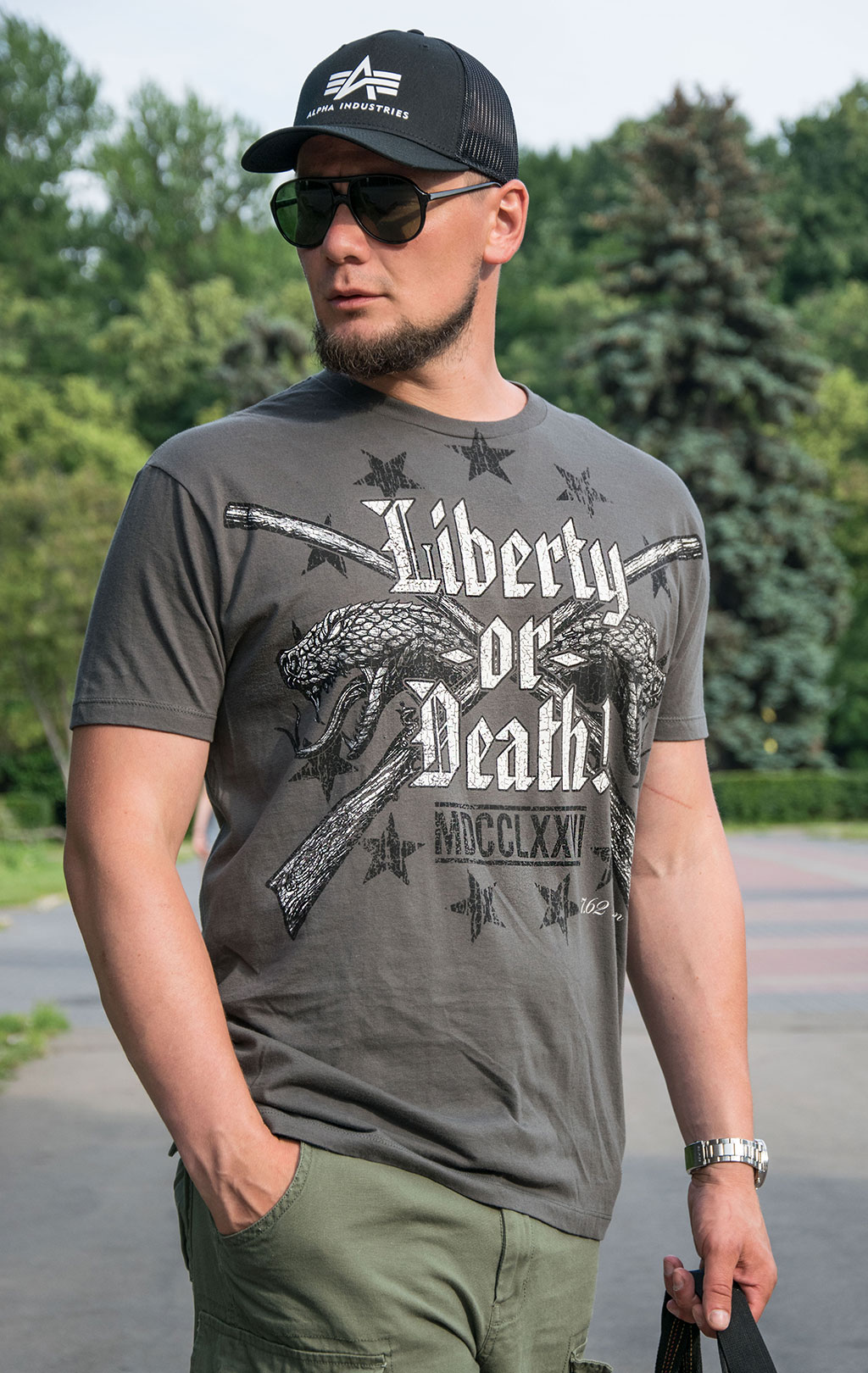 Футболка 7.62 LIBERTY OR DEATH charcoal (560) 