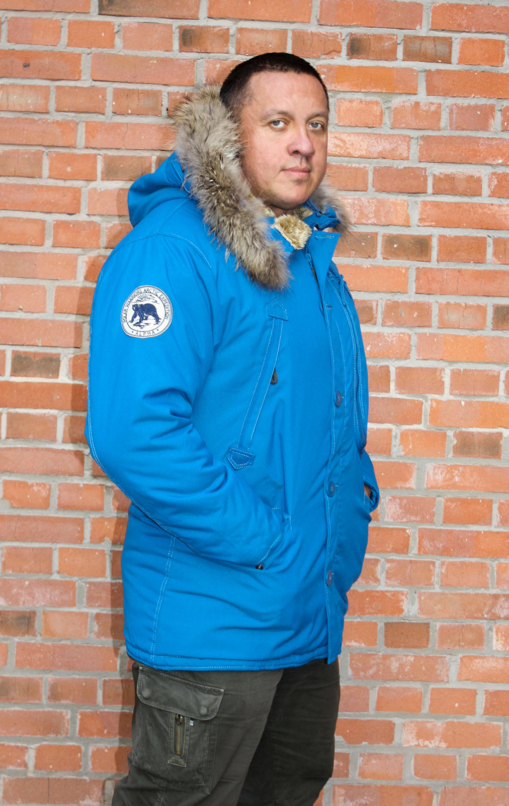 Аляска ALPHA INDUSTRIES POLAR big size натур. мех royal 