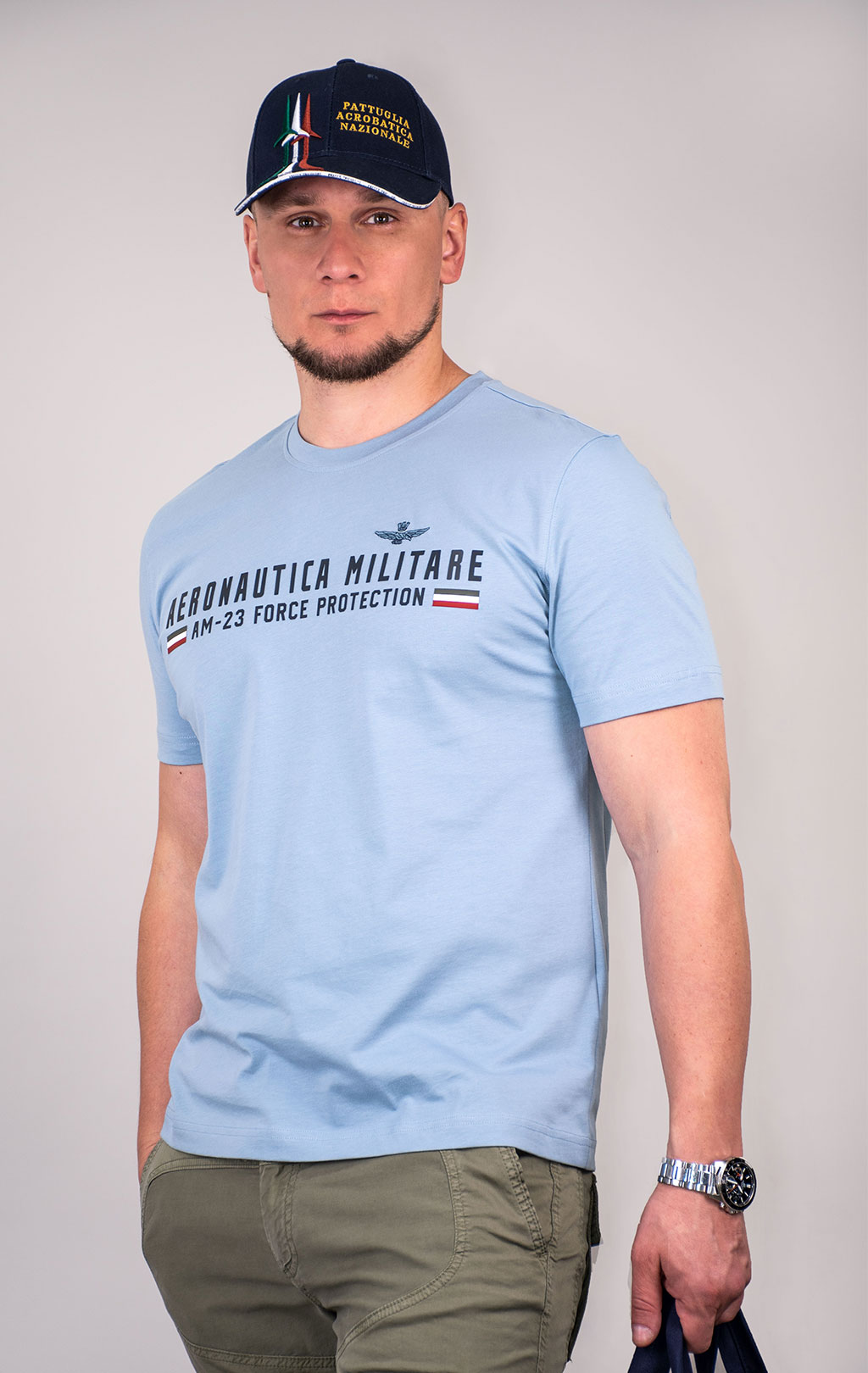 Футболка AERONAUTICA MILITARE SS 24/TR glacier blue (TS 1942) 