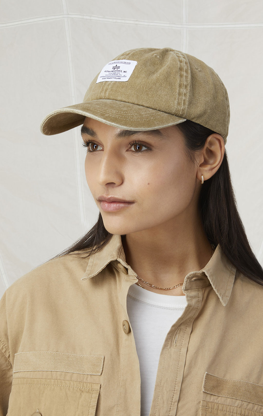 Бейсболка ALPHA INDUSTRIES BATTLEWASH CAP SS 23 vintage khaki 