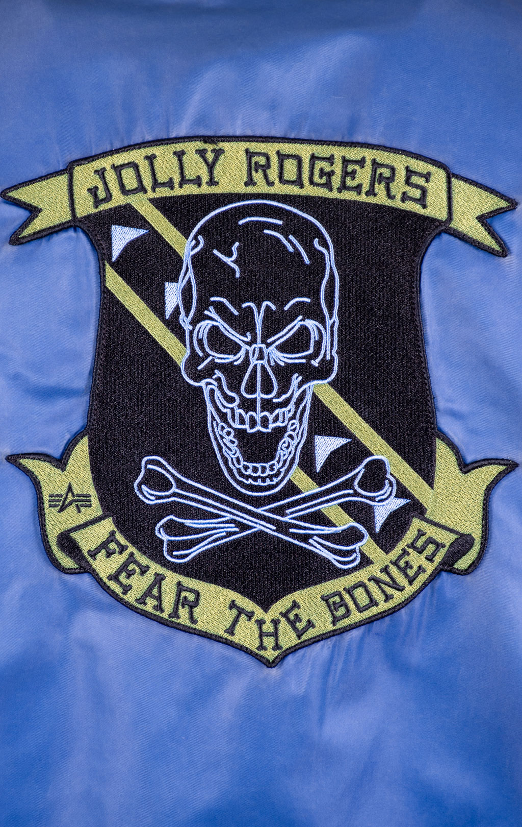 Ветровка-бомбер ALPHA INDUSTRIES L-2B FEAR THE BONES BATTLEWASH FW 21 m light navy 