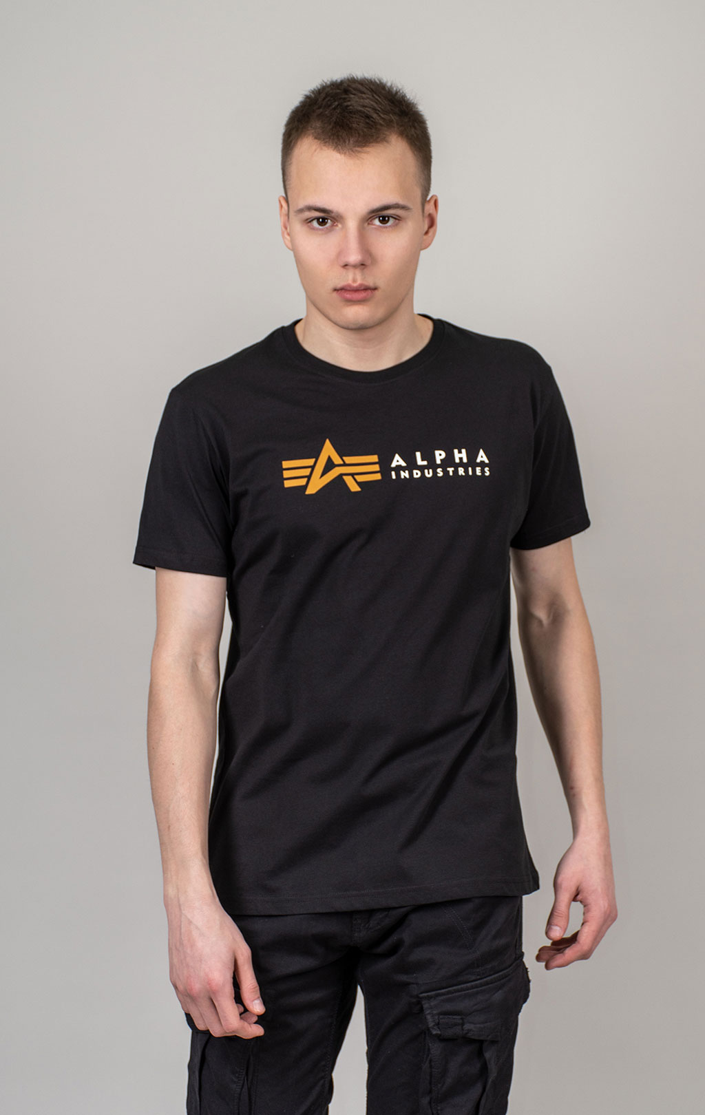 Футболка ALPHA INDUSTRIES ALPHA LABEL T black 