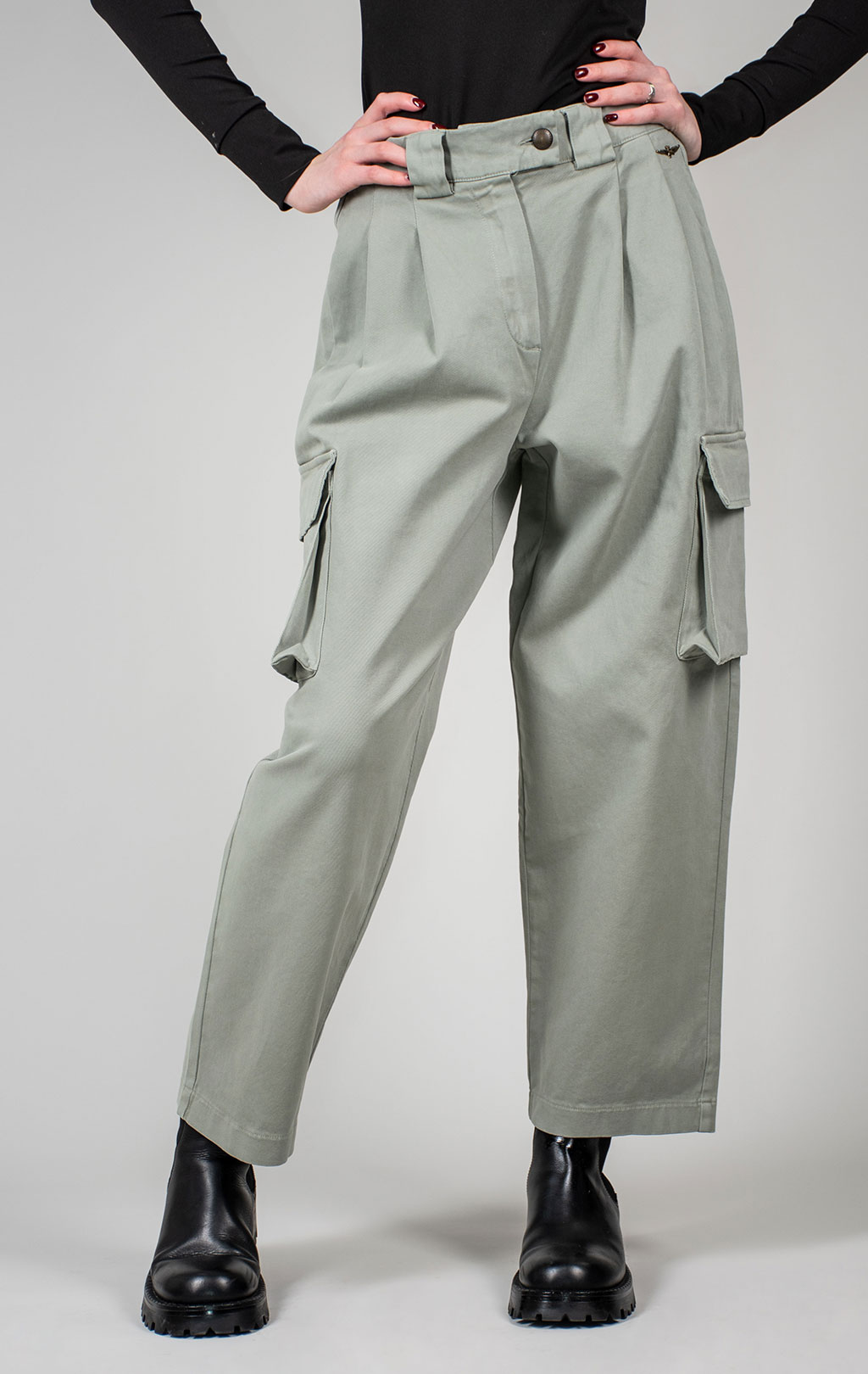 Женские брюки-карго AERONAUTICA MILITARE FW 24/25/IT verde the (PA 1639) 