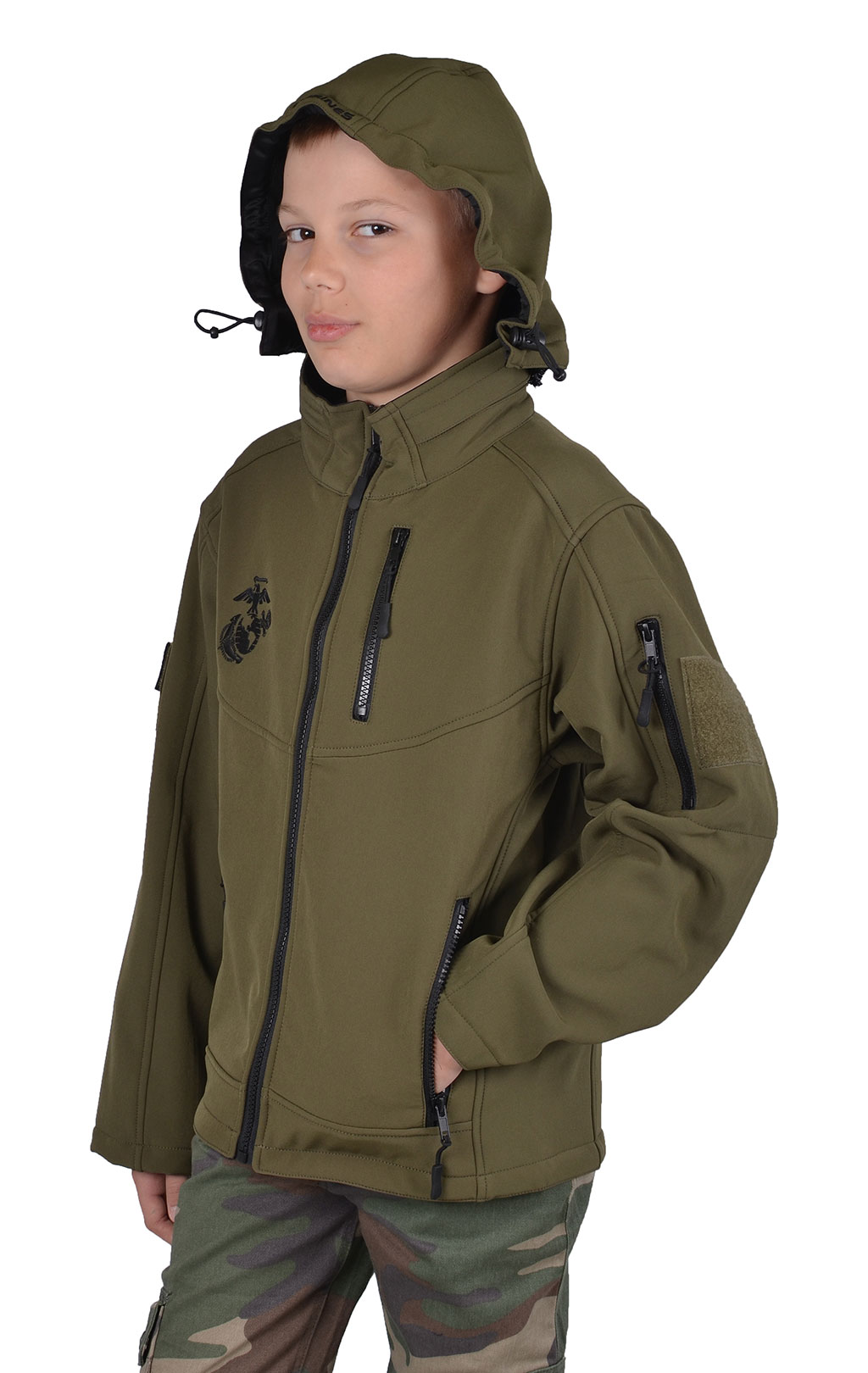 Детская куртка TROOPER Soft Shell olive 